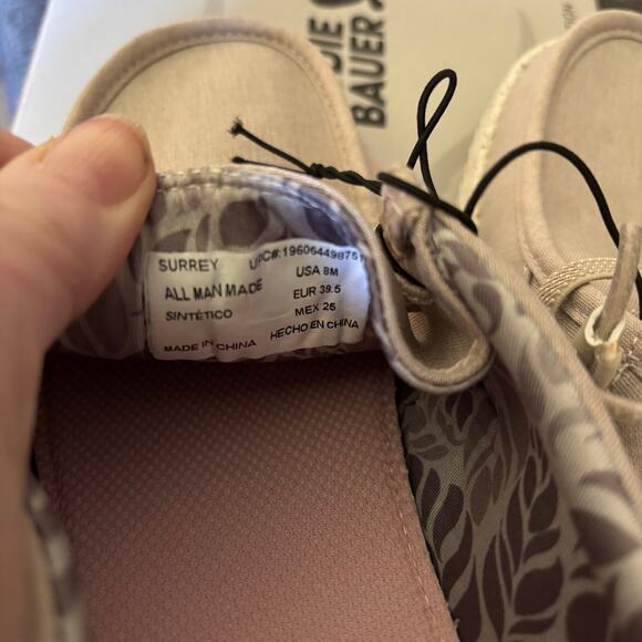 NWB Eddie Bauer Women’s Canvas Lace-Up Loafers Surray Tan Size 8 - Picture 7 of 7